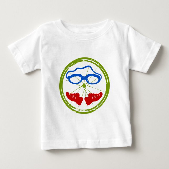 T-shirt Pour Bébé Design artistique cool de triathlon (Devant)