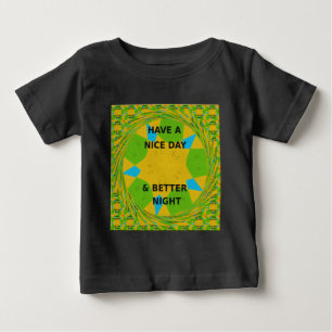 T-shirt Pour Bébé Design circulaire "Bonne journée et meilleure nuit