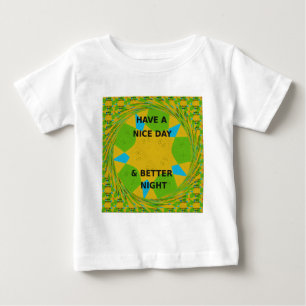 T-shirt Pour Bébé Design circulaire "Bonne journée et meilleure nuit