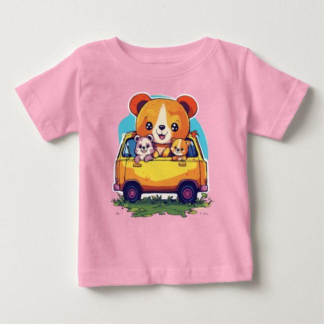 T-shirt Pour Bébé Design de camiseta de animais para crianças. (Devant)