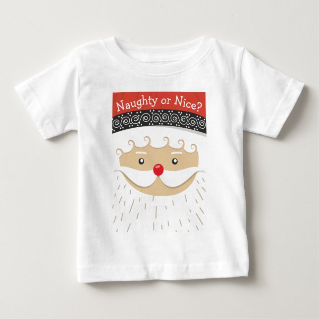 T-shirt Pour Bébé Design de Noël père Noël (Devant)