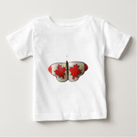 Design de papillon du drapeau canadien