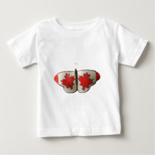 T-shirt Pour Bébé Design de papillon du drapeau canadien