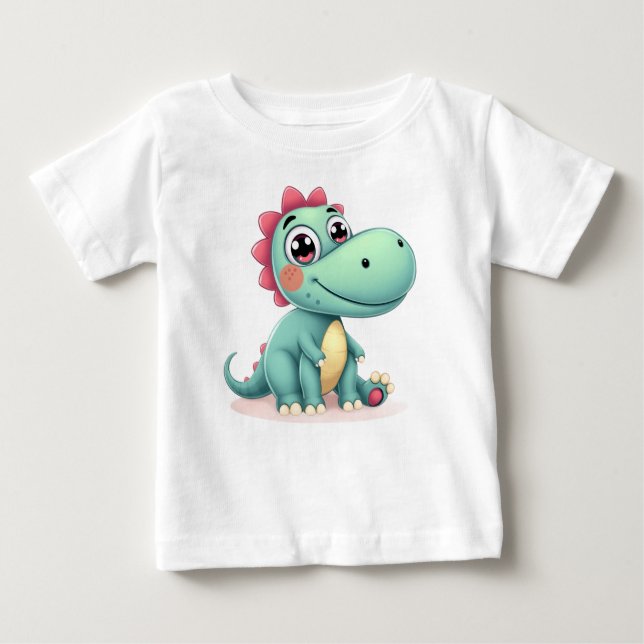 T-shirt Pour Bébé Design Dino amusant et ludique pour garçons et fil (Devant)
