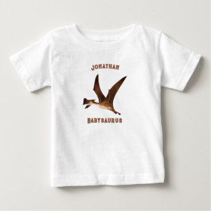 T-shirt Pour Bébé Design moderne élégant monogramme Babysaurs blanc