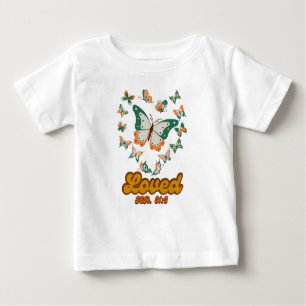 T-shirt Pour Bébé Design papillon vert inspiré de Jeremiah 31:3