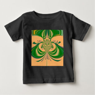 T-shirt Pour Bébé Design vert jaune.