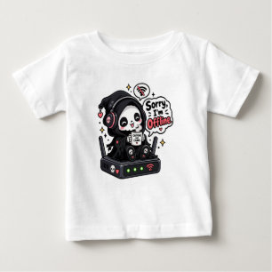 T-shirt Pour Bébé Désolé, je suis hors ligne humour de gamer introve