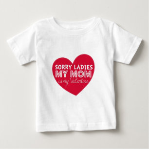 T-shirt Pour Bébé Désolé, maman, ma chemise valentine pour enfants