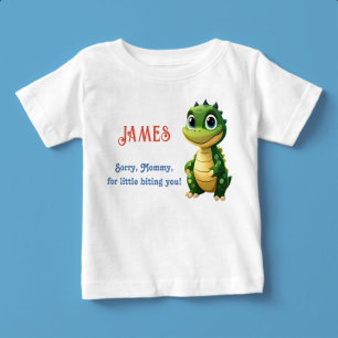 T-shirt Pour Bébé Désolé maman pour vous mordre petit Nom personnali