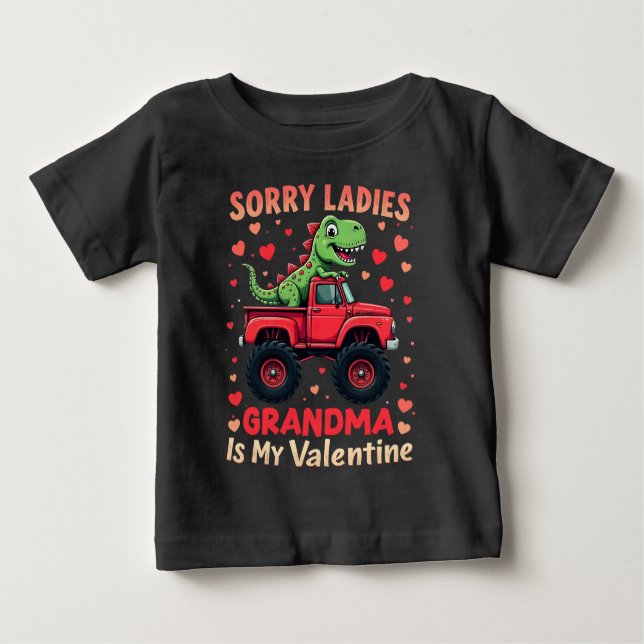 T-shirt Pour Bébé Désolé, Mesdames, grand-mère, c'est mon Valentin (Devant)
