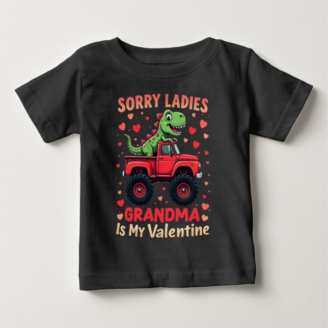 T-shirt Pour Bébé Désolé Mesdames Grand-mère Est Ma Saint-Valentin (Devant)