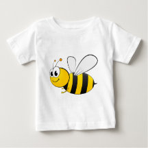 Dessin animé Abeille Heureuse Souriante
