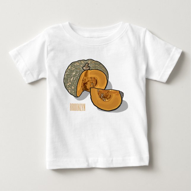 T-shirt Pour Bébé dessin animé citrouille (Devant)