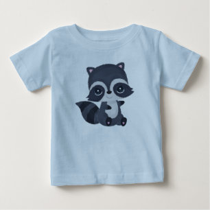 T-shirt Pour Bébé Dessin animé de bébé raton laveur mignon