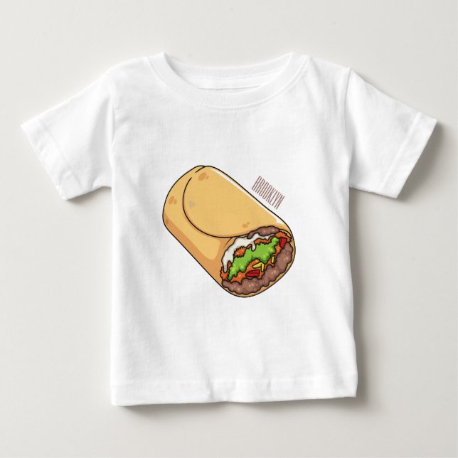 T-shirt Pour Bébé dessin animé de Burrito (Devant)