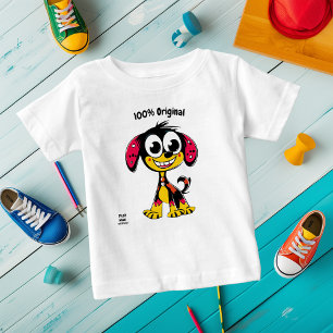 T-shirt Pour Bébé Dessin animé de chiot joueur – Amusant et personna