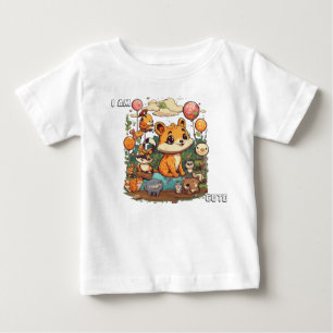 T-shirt Pour Bébé Dessin animé de mignon animal nouveau design je su