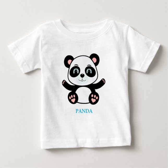 T-shirt Pour Bébé Dessin animé de panda ours (Devant)