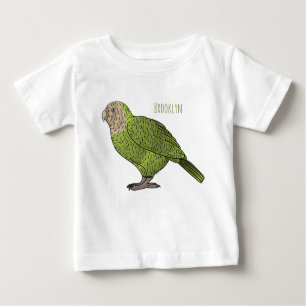 T-shirt Pour Bébé dessin animé d'oiseaux de Kakapo