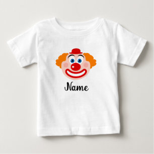T-shirt Pour Bébé Dessin animé mignon de clown de cirque personnalis