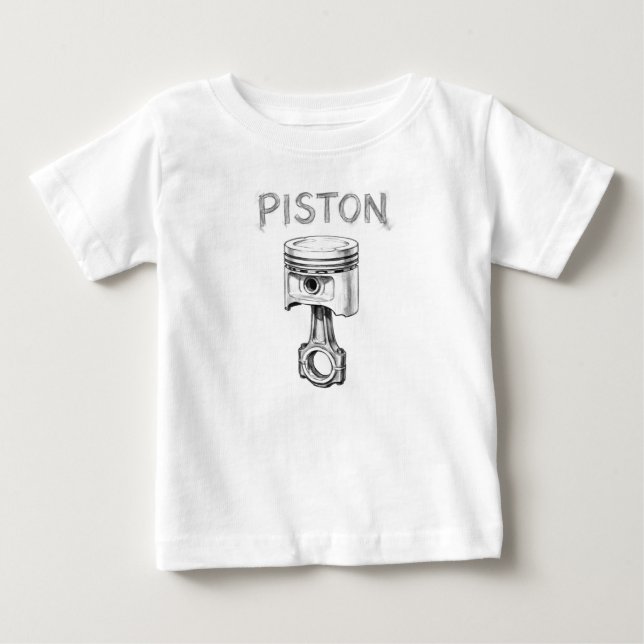 T-shirt Pour Bébé Dessin au crayon de piston (Devant)