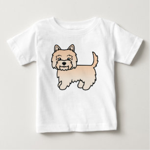 T-shirt Pour Bébé Dessin caricatural d'un chien Cairn Terrier à robe