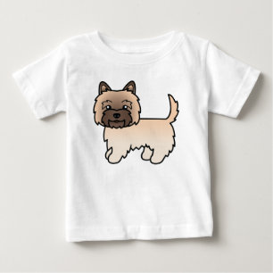 T-shirt Pour Bébé Dessin de caricature de chien Cairn Terrier roux