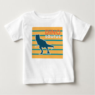 T-shirt Pour Bébé Dessin de dinosaure coloré, jurassique T-rex en co