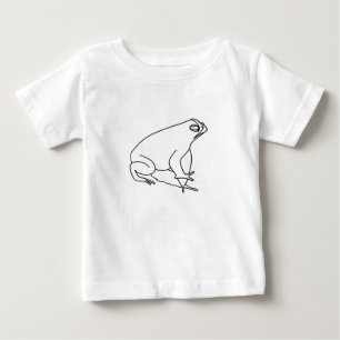 T-shirt Pour Bébé Dessin de la grenouille en chemises de couleur feu