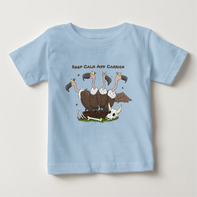 T-shirt Pour Bébé Dessin de l'humour vautours drôle (Devant)