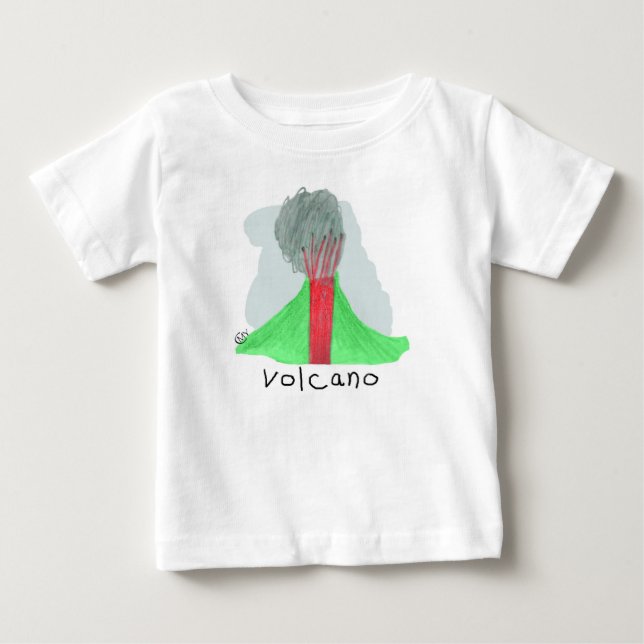 T-shirt Pour Bébé Dessin de volcan par Michael (Devant)