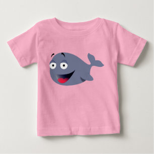 T-shirt Pour Bébé Dessin Dessin De Cartographie De Baleine Mignonne