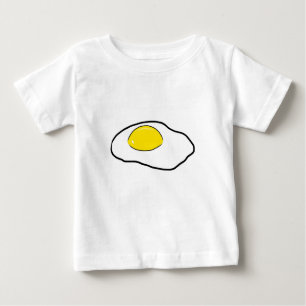 T-shirt Pour Bébé Dessin d'Oeuf Frit Dessin Oeufs Pochés Côté soleil
