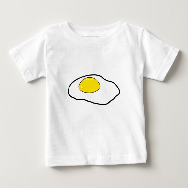 T-shirt Pour Bébé Dessin d'Oeuf Frit Dessin Oeufs Pochés Côté soleil (Devant)
