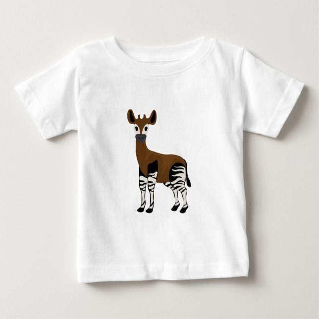 T-shirt Pour Bébé Dessin d'Okapi, Animal Majestic Okapi, Amateurs d' (Devant)