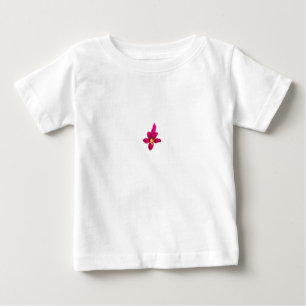 T-shirt Pour Bébé Dessin Féminin, Or Clair, Rouge Pourpré