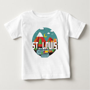 T-shirt Pour Bébé Dessin géométrique de St Louis, Missouri