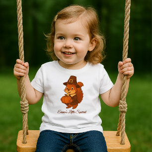 T-shirt Pour Bébé dessin mignon de l'écureuil d'Action de grâces Cit