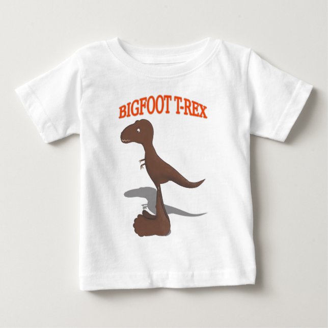 T-shirt Pour Bébé Dessin T-Rex Bigfoot (Devant)
