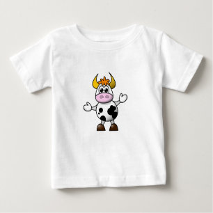 T-shirt Pour Bébé Dessus confus de bébé de vache