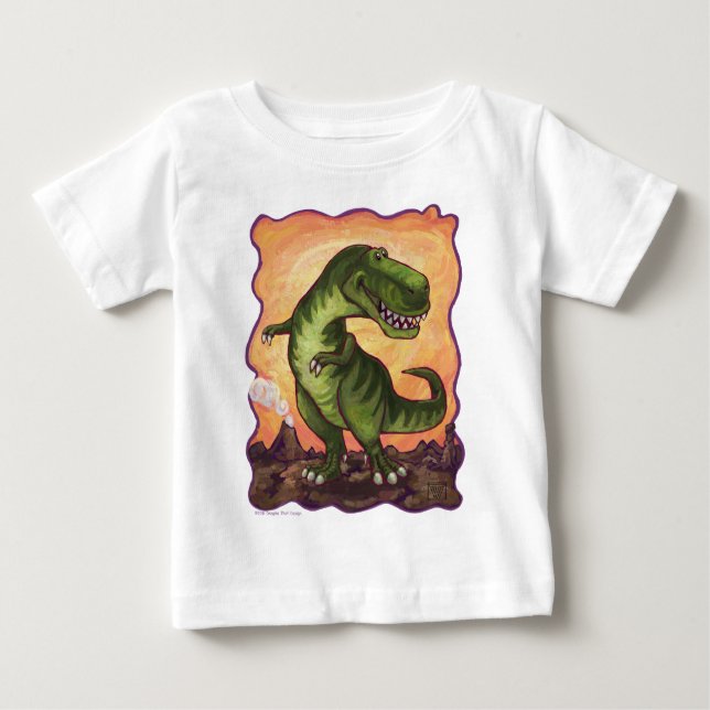 T-shirt Pour Bébé Dessus d'art de Tyrannosaurus (Devant)
