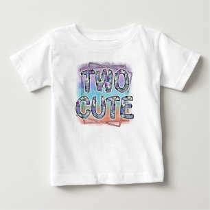 T-shirt Pour Bébé Deux Adorables 2ème Anniversaire