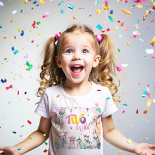 T-shirt Pour Bébé Deux animaux sauvages de Safari Tropical Deuxième