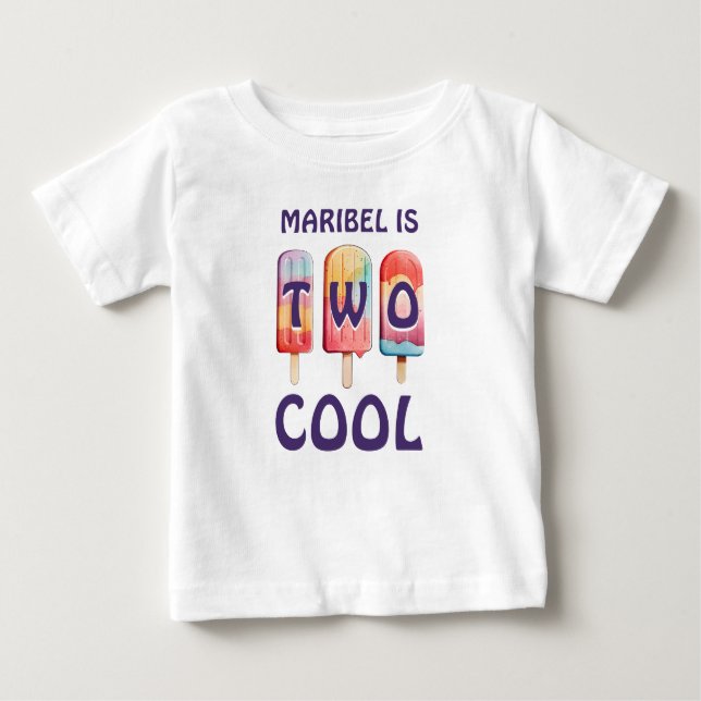 T-shirt Pour Bébé Deux Cool colorés (Devant)