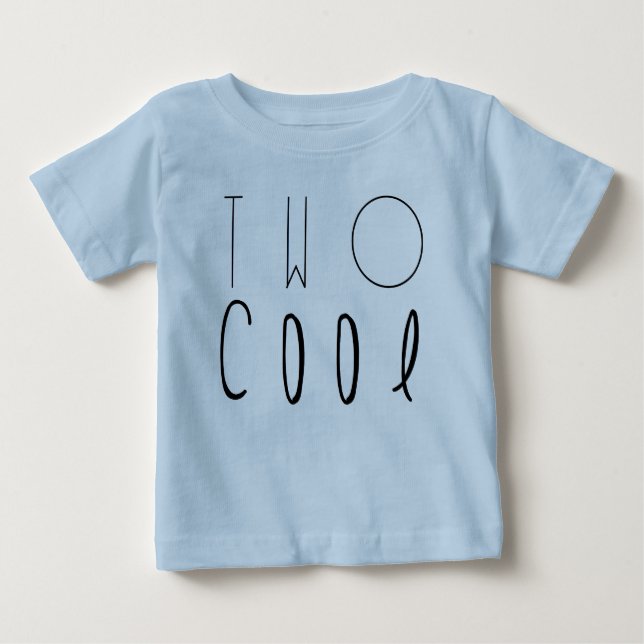 T-shirt Pour Bébé Deux Cool | Deuxième fête d'anniversaire (Devant)
