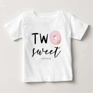 T-shirt Pour Bébé Deux douceurs 2e Donut d'anniversaire