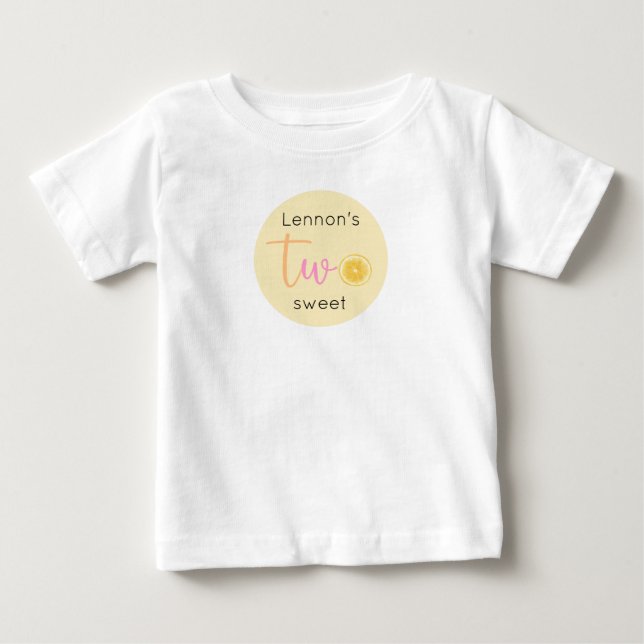 T-shirt Pour Bébé Deux doux citron anniversaire (Devant)