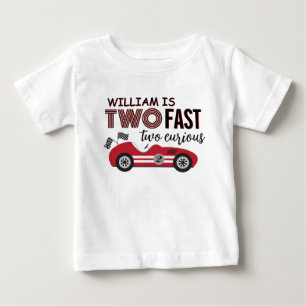 T-shirt Pour Bébé Deux Fast Red Racing Car Deuxième Meilleur Anniver