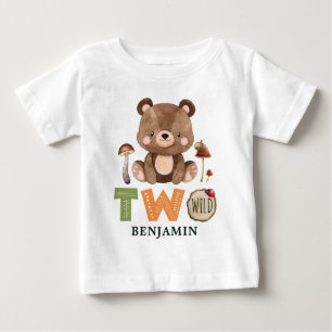 T-shirt Pour Bébé Deux forêts sauvages personnalisées 2e anniversa